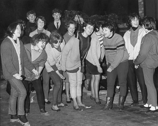 Study in Beatle fervour. Beatles fans circa 1965