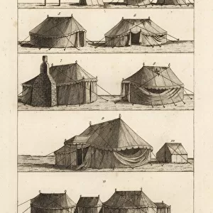 18th century military tents by rank