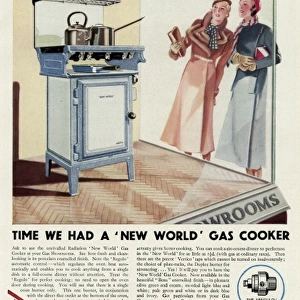 Advert for the Radiation New World Gas Cooker 1933