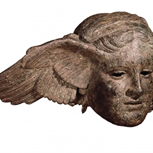 Bronze head of Hypnos. 1st-2nd c. God of Sleep