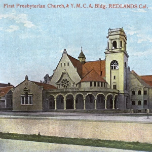 Church and YMCA building, Redlands, California, USA