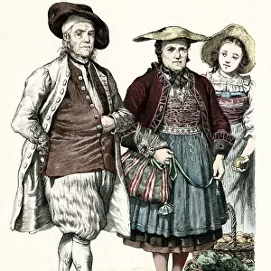Couple from Solothurn and girl from Lucerne, Switzerland