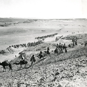Emir Faisals army entering Wejh, Middle East, WW1