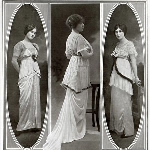 Evening dresses and some quaint coiffes 1913