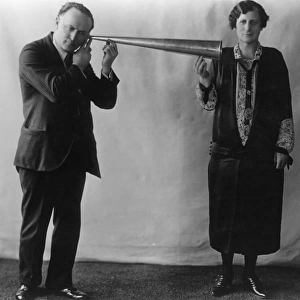Houdini Posing With Female Medium