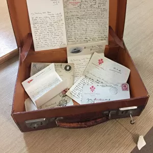 Letters from Albert Auerbach, arranged in a leather case