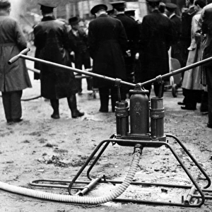Manual pump in Orange Street, London W1, WW2