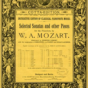 Music cover, Mozart Selected Sonatas and other Pieces