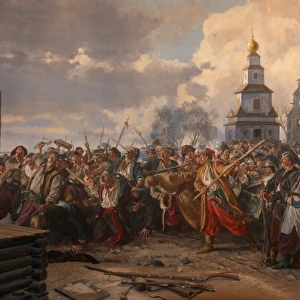 Painting in Cossack Museum, Zaporozhye, Ukraine