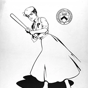 Princeton University woman baseball player