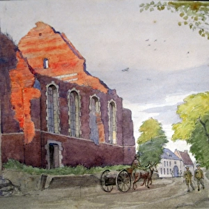 Wailly, near Arras July 18 Ruins of church and street sc