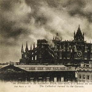 Wwi / Reims Cathedral / Fire