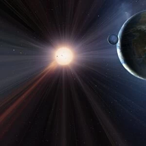 Extrasolar planet Gliese 581c, artwork