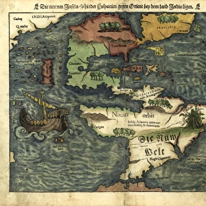 Map of the Americas, 1550