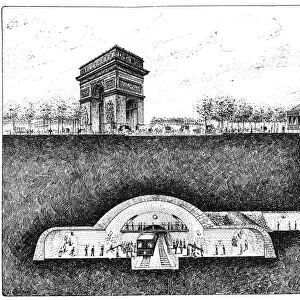 Planned Paris metro station, 1897