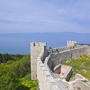 Castle, Ohrid at Lake Ohrid, UNESCO World Heritage Site, Macedonia, Europe