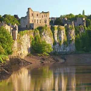Chepstow Castle and the River Wye, Gwent, Wales, United Kingdom, Europe