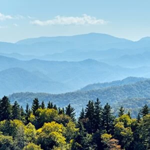 Great Smoky Mountains National Par, Newfound Gap, border of North Carolina and Tennessee