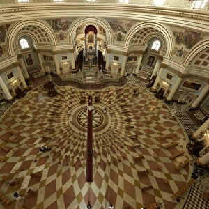 Interior of Rotunda Church in Mosta, Malta, Mediterranean, Europe