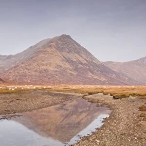 Loch Slapin and the mountain range of Strathaird on the Isle of Skye, Inner Hebrides, Scotland, United Kingdom, Europe