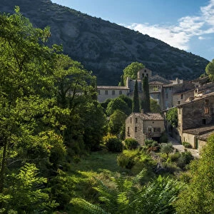 The medieval mountain village of Saint-Guilhem-le-Desert on the Way of St