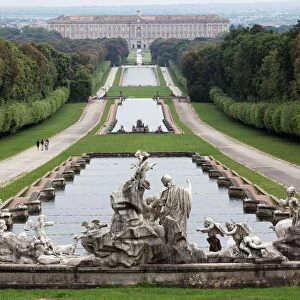 18th-Century Royal Palace at Caserta with the Park, the Aqueduct of Vanvitelli, and the San Leucio Complex