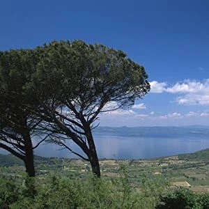 View from Montefiascone of Bolsena Lake