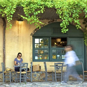Cafe in Monemvasia, Laconia, The Peloponnese, Greece, Southern Europe