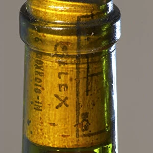 A bottle of Pouilly Fume Silex the label showing a stone of flint, by Didier Dagueneau