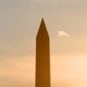 The Washington Monument at sunset in Washington, D. C