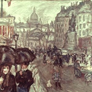 BONNARD: PLACE CLICHY, c1895. La Place Clichy, vue du Petit Poucet. Oil by Pierre Bonnard