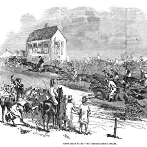 ENGLAND: NEWMARKET, 1845. The Cambridgeshire Stakes at Newmarket, Suffolk, England