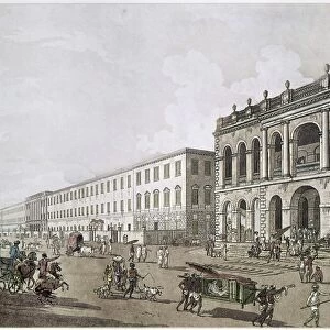 INDIA: CALCUTTA, c1786. The Old Court House and Writers Building, a home for young