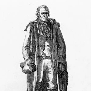 IRISH LABORER, 18th CENTURY. An 18th century Irish day laborer. Line engraving