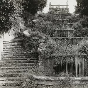 ITALY: VILLA, 1925. A staircase at Villa Torlonia in Frascati, Italy