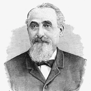 MAYER LEHMAN (1830-1897). American banker and philanthropist. Line and stipple engraving, late 19th century