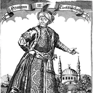 OSMAN III (1699-1757). Ottoman Sultan (1754-1757). Copper engraving, German, 18th century