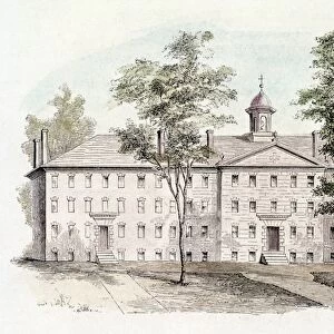 PRINCETON COLLEGE, 1760. Nassau Hall at the College of New Jersey at Princeton