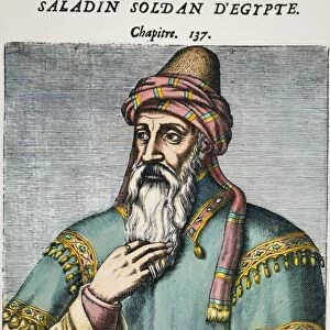 SALADIN (1138-1193). Muslim sultan. French woodcut, 1584