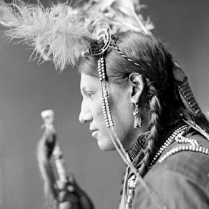 SIOUX NATIVE AMERICAN, c1900. Amos Little, an Oglala Sioux man. Photographed by Gertrude Kasebier, c1900