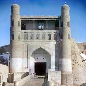 UZBEKISTAN: PALACE, 1911. A view of the entrance of the Emirs palace in Bukhara, Uzbekistan