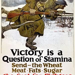 WORLD WAR I: POSTER, 1917. Poster for the United States Food Administration during World War I. Lithograph by Harvey Dunn, 1917