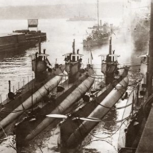 WORLD WAR I: SUBMARINE. American K-class submarines photographed during World War I