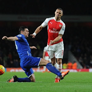 Intense Premier League Clash: Kieran Gibbs Fouls Gareth Barry (Arsenal vs. Everton, 2015/16)