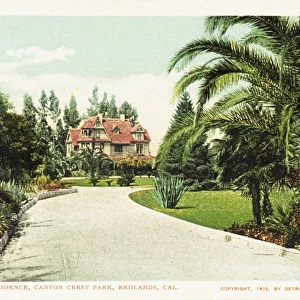 A. K. Smileys Residence, Canyon Crest Park, Redlands, Cal. Postcard. 1903, A. K. Smileys Residence, Canyon Crest Park, Redlands, Cal. Postcard