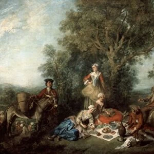 Autumn, 1738. Oil on canvas. Nicolas Lancret (1690-1743) French painter. Men