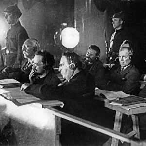 The defendants of a purge trial of menshevik counter-revolutionaries in moscow, 1931