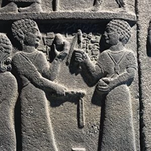 Hittite civilization, Relief portraying two young people playing with spinning top, From Carchemish, Turkey
