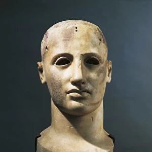 Italy, Calabria, Punta Alice, Bust of Apollo (also known as Apollo Aleo), marble