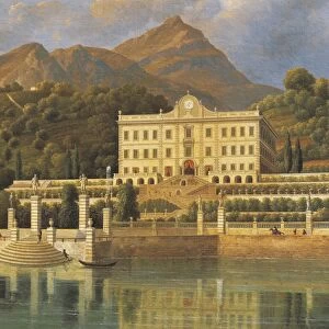 Italy, Tremezzo, on Lake Como, Villa Carlotta in 1819 by Jan Joseph Xavier Bidaud